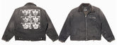 ERD Inspired Distressed Washed Grey Detroit Jacket