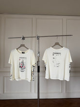 ERD Inspired Distressed Graphic Boxy Crop Cotton Tee