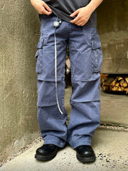 ERD Vintage Oversized Washed Multi Pocket Cargo Pants