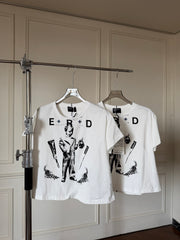 ERD melancholic Vintage Boy Graphic Cropped T-Shirt