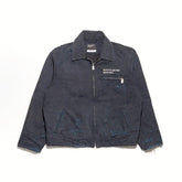 ERD Vintage Washed Distressed Cargo Harrington Jacket Outerwear