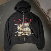 ERD Inspired Heavyweight 480g Washed Black Zip Hoodie
