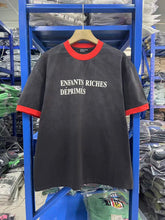 ERD melancholic Vintage Washed Black Patchwork T-Shirt