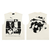 ERD melancholic High Street Shoulder Pad Tank Top