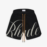 Rhude letter logo jacquard drawstring shorts