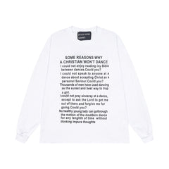 ERD Inspired Classic Slogan Number Cotton Longsleeve Tee