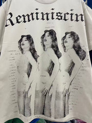 ERD melancholic Cement White Memory Portrait T-Shirt