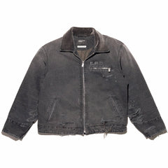 ERD Inspired Distressed Washed Grey Detroit Jacket