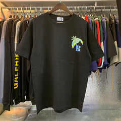 Rhude Moonlight Tropics Coconut Tree Racing Print T-shirt