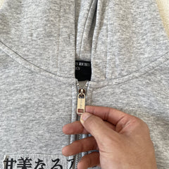 ERD Vintage Oversized Cropped Graphic Zip Up Hoodie
