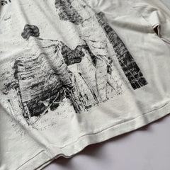 ERD Vintage Distressed Character Print Grey Long Tee