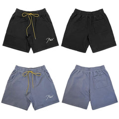 Rhude Embroidered letter drawstring shorts