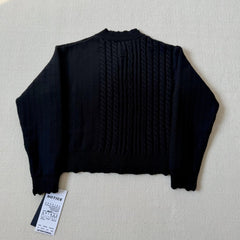 ERD Vintage Oversized Cable Knit Zip Up Cardigan