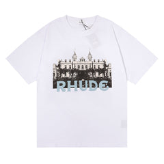 Rhude Casino High-Definition Castle Print T-Shirt