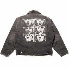 ERD Inspired Distressed Washed Grey Detroit Jacket