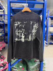 ERD Vintage Distressed Graphic Loose Cotton Long Tee