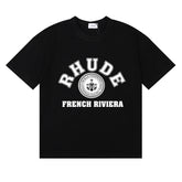 Rhude French Riviear print cotton T-shirt