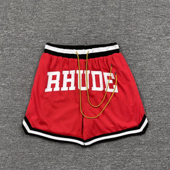 Rhude Printed basketball pants, casual shorts