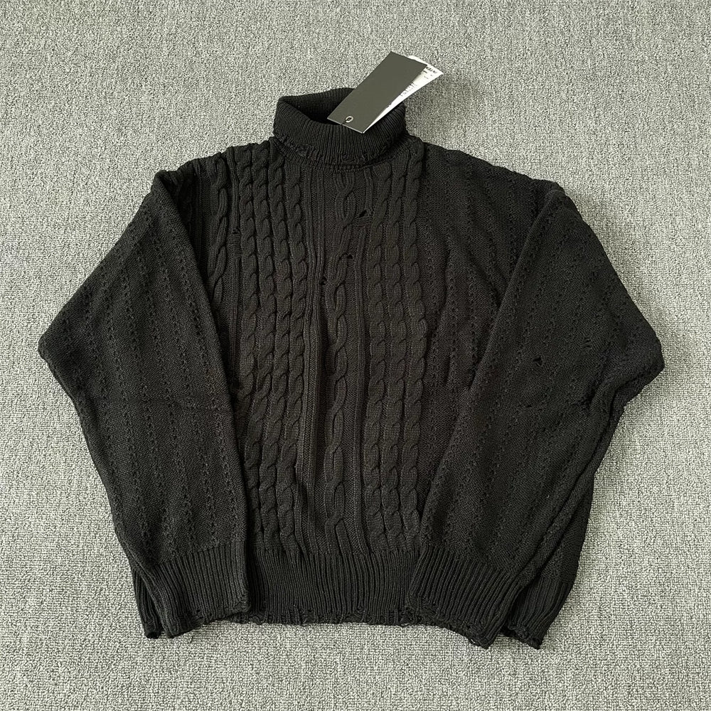 ERD melancholic Avant Garde High Neck Loose Sweater