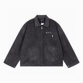 ERD melancholic Vintage Detroit Washed Canvas Collared Jacket