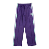 Needles Style Butterfly Embroidered Stripe Track Pants