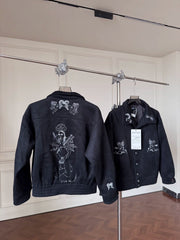 ERD Premium Embroidered Wool Blend Fleece Unisex Jacket