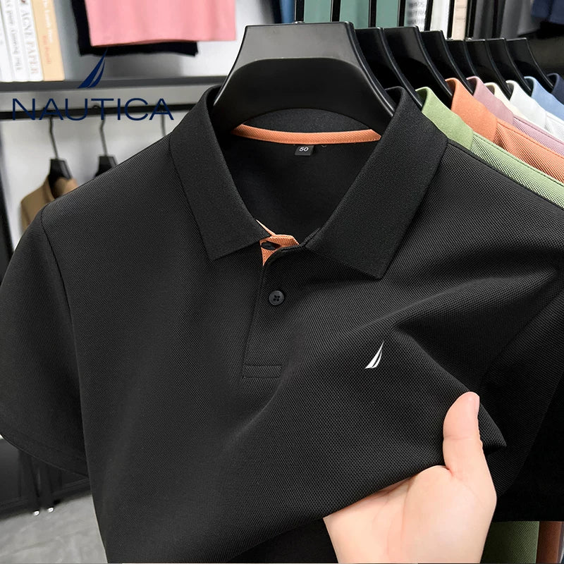 Nautica Luxury Mulberry Silk 300g Heavyweight Polo