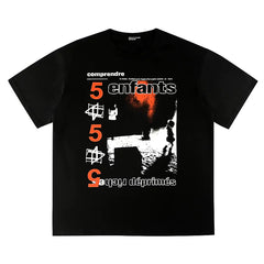 ERD Vintage Oversized Cartoon Graphic Tee Shirt