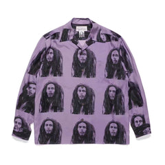WACKO MARIA Check Open Collar Long Sleeve Shirt