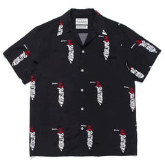 WACKO MARIA Basquiat Graphic Cuban Collar Shirt