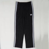 Needles Style Butterfly Embroidered Stripe Track Pants