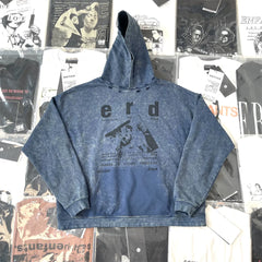 ERD melancholic Washed Fleece Oversized Graphic Hoodie