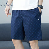 Nautica Style Premium Cotton Elastic Waist Casual Shorts