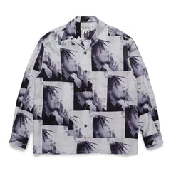 WACKO MARIA Check Open Collar Long Sleeve Shirt