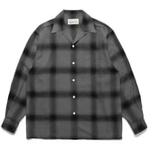 WACKO MARIA Check Open Collar Long Sleeve Shirt
