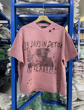 ERD Vintage Oversized Washed Pink Graphic Tee