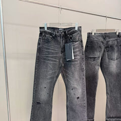 ERD Distressed Washed Oversized Straight Leg Jeans