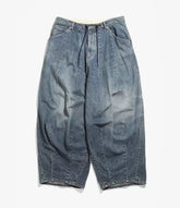 Needles Style Heavyweight Washed Wide Leg Denim Jeans