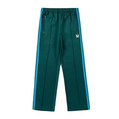 Needles Style Butterfly Embroidered Stripe Track Pants