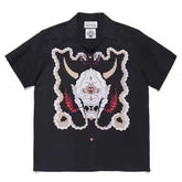 WACKO MARIA Inspired Hawaiian Cuban Collar Wolf Shirt