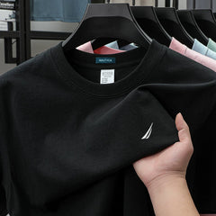 Nautica Style Heavyweight Cotton Casual Blank Tee