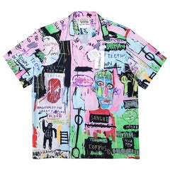 WACKO MARIA Basquiat Graphic Cuban Collar Shirt