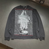ERD High Street Vintage Washed Distressed Letter Long Tee