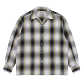 WACKO MARIA Check Open Collar Long Sleeve Shirt