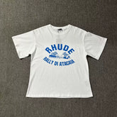 RHUDE American Retro Graphic Printed Oversized Summer Tee