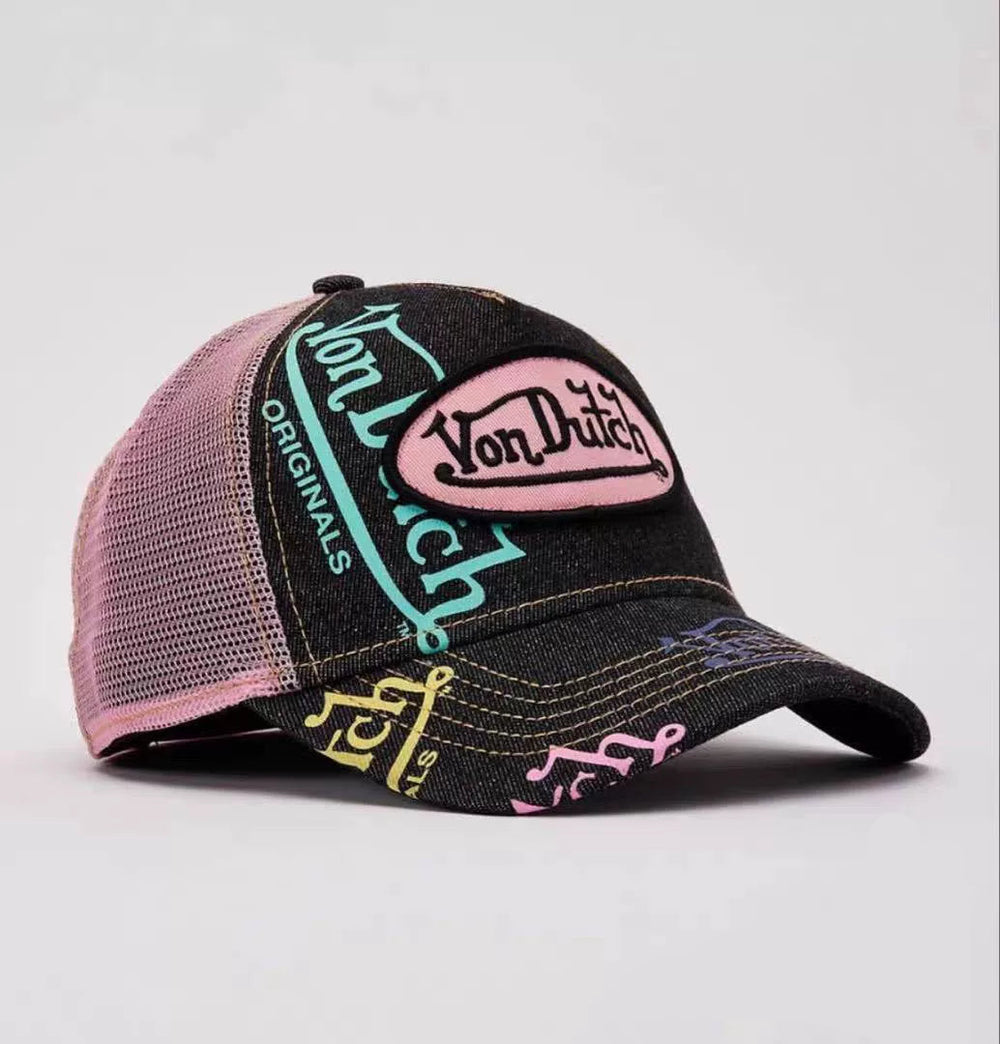 Von Dutch High Street Embroidered Mesh Trucker Hat