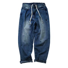 Nautica Style Drawstring Relaxed Tapered Denim Pants