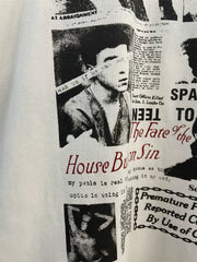 ERD's melancholic wealthy second-generationVintage Off White Double Sided T-Shirt