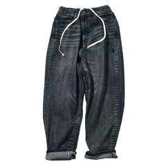 Nautica Style Drawstring Relaxed Tapered Denim Pants