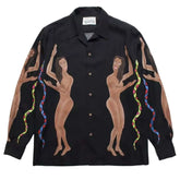 WACKO MARIA DJ Harvey Leopard Palm Tree Long Sleeve Shirt